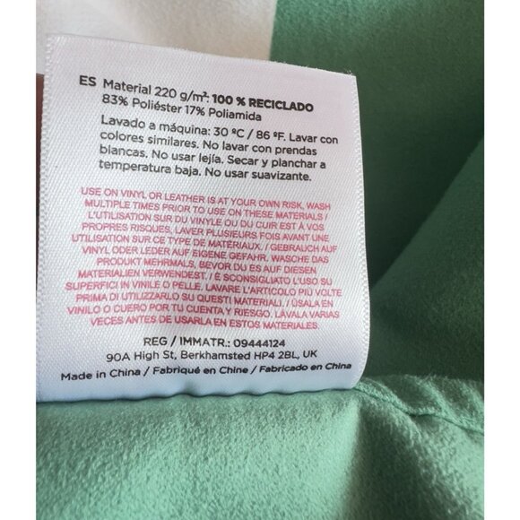 Dock & Bay Quick Dry Towel Green White & Stripe Beach 100% Recycled 63"L x 35"W - Picture 6 of 7